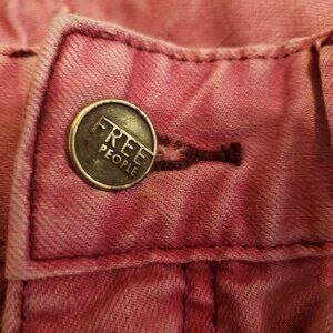 Free People Jeans Size W 30 Women’s Ankle Skinny Stretch Denim Low Rise Pink